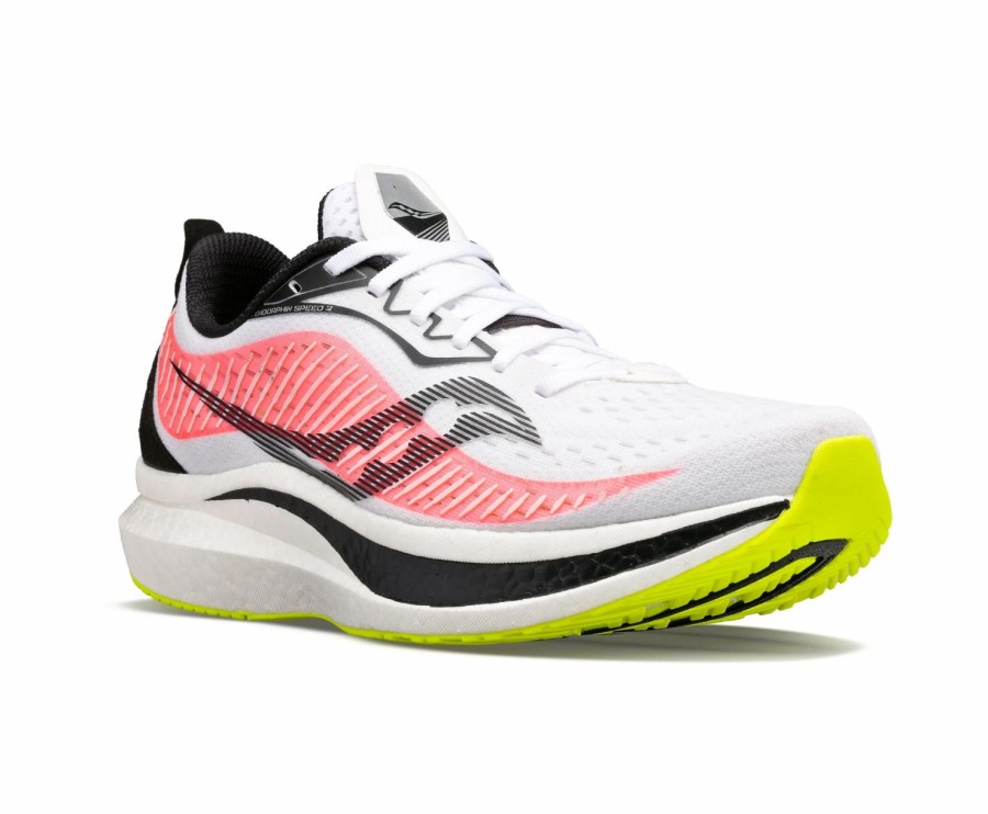 Footwear * | Saucony Men'S Endorphin Speed 2 "Hot Streak" (116 White/Vizired)