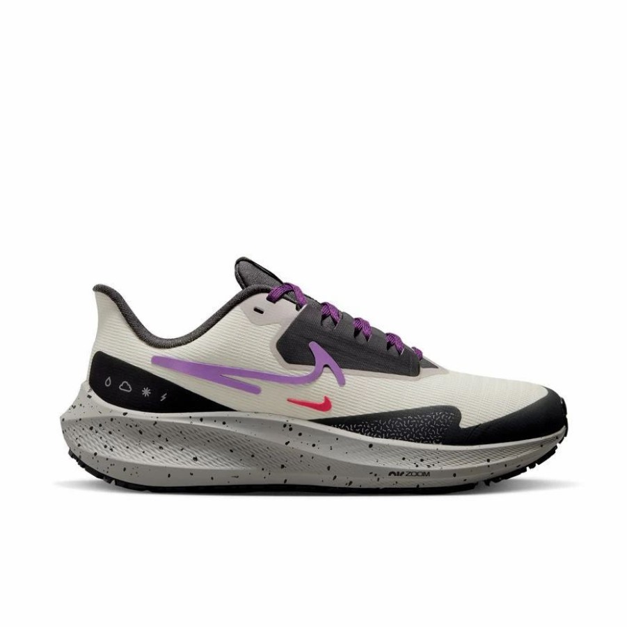 Footwear * | Nike Women'S Air Zoom Pegasus 39 Shield (003 Light Bone/Vivid Purple/Cobblestone)