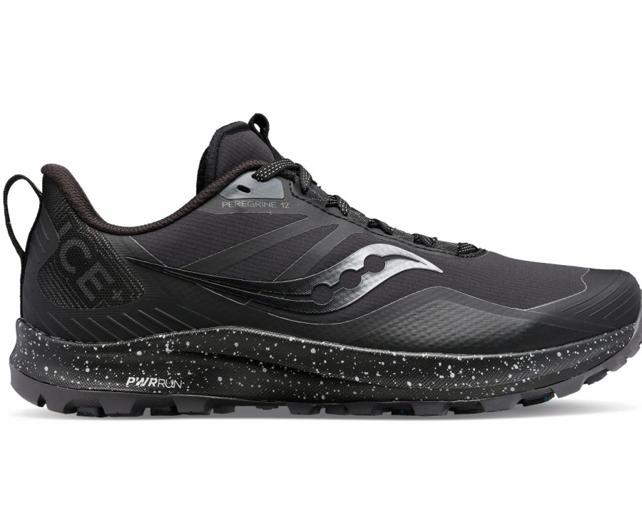 Footwear * | Saucony Peregrine Ice+ 3 (10 Black/Shadow)