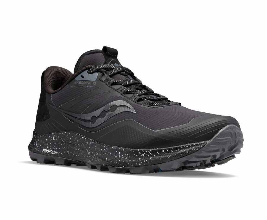 Footwear * | Saucony Peregrine Ice+ 3 (10 Black/Shadow)