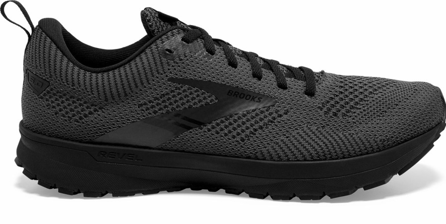 Footwear * | Brooks Men'S Revel 5 (038 Black/Ebony/Black)