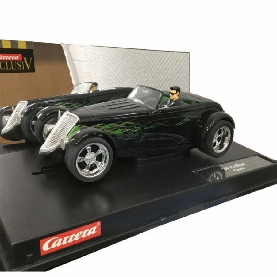 1/24 Scale Slot Cars * | Carrera 20222 34 Hot Rod Green Flames Analog 1/24 Scale Slot Car