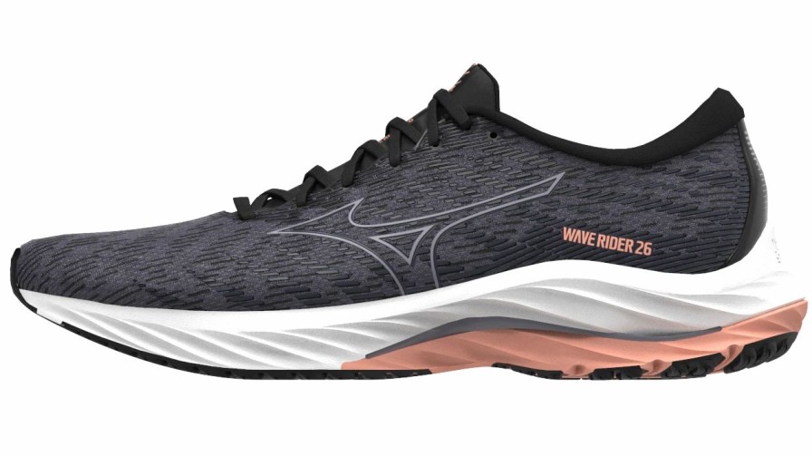 Footwear * | Mizuno Women'S Wave Rider 26 (9Zqs Odyssey Grey/Quicksilver)