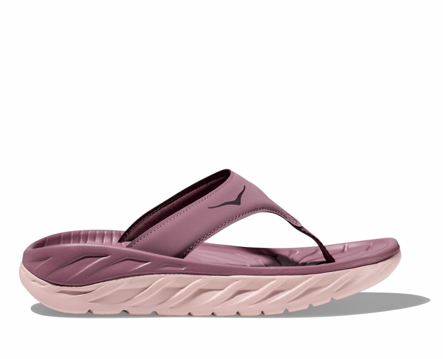 Footwear * | Hoka Women'S Ora Recovery Flip (Wmpw Wistful Mauve/Peach Whip)