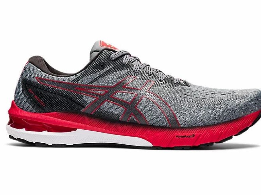 Footwear * | Asics Men'S Gt-2000 10 (020 Mid Grey/Electric Red)