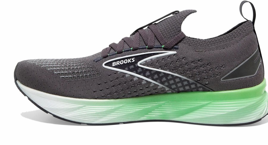 Footwear * | Brooks Men'S Levitate Stealthfit 6 (323 Blackened Pearl/Green/White)