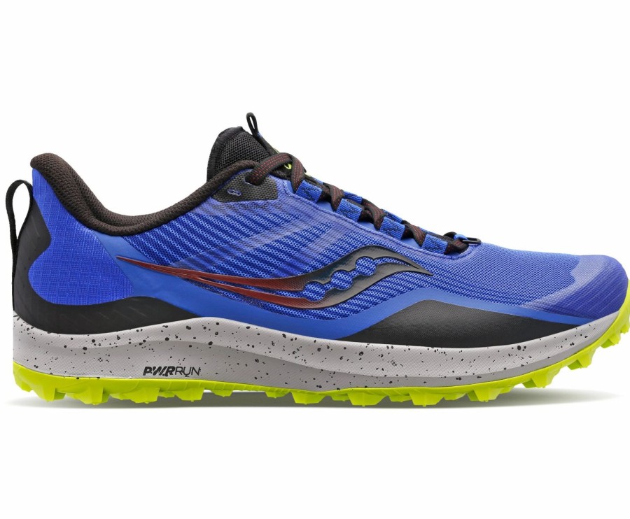 Footwear * | Saucony Men'S Peregrine 12 (25 Blue Raz/Acid)