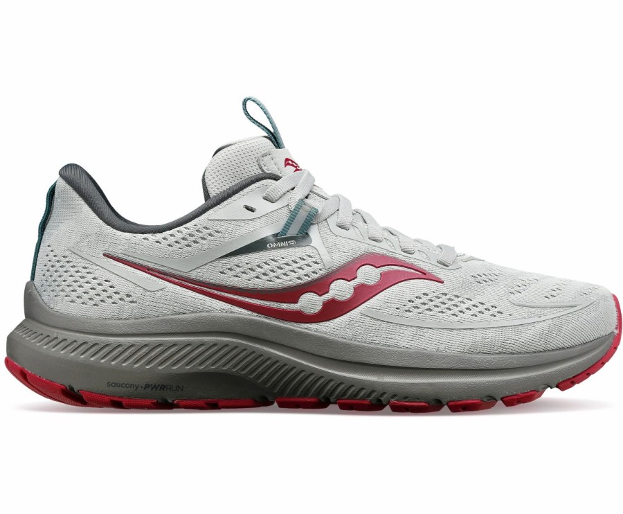 Footwear * | Saucony Women'S Omni 21 (16 Concrete/Berry)