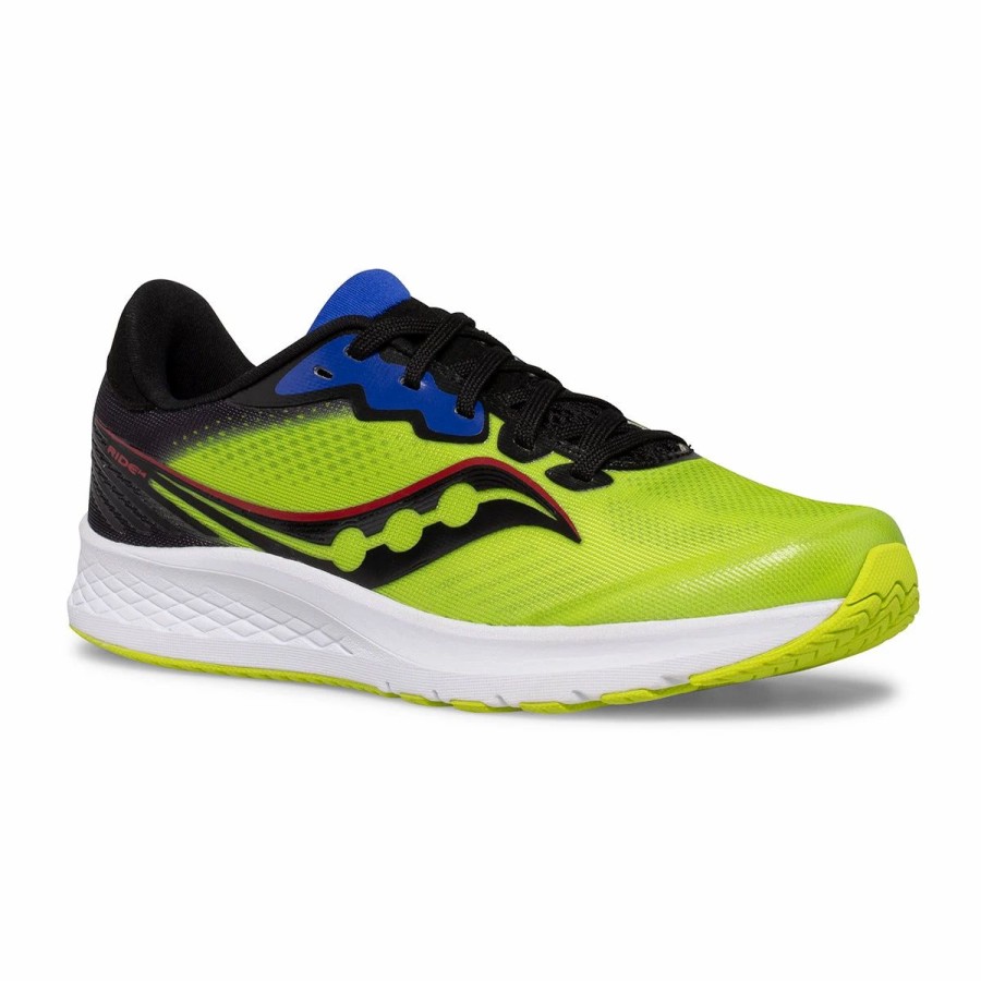 Footwear * | Saucony Kid'S Ride 14 (Acid/Lime)