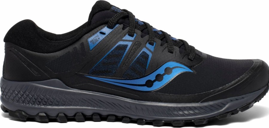 Footwear * | Saucony Men'S Peregrine Ice+ (2 Black/Blue)