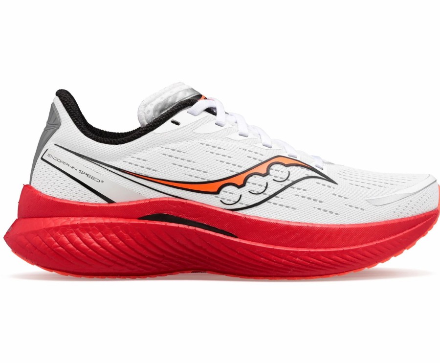 Footwear * | Saucony Women'S Endorphin Speed 3 (85 White/Black Vizi)