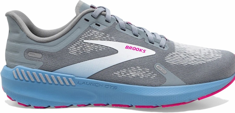 Footwear * | Brooks Women'S Launch Gts 9 (016 Grey/Blue/Pink)