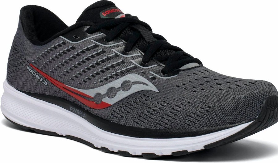 Footwear * | Saucony Men'S Ride 13 (30 Charcoal/Black)