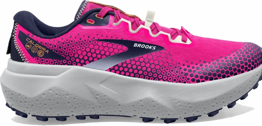 Footwear * | Brooks Women'S Caldera 6 (645 Pink Glo/Peacoat/Marshmallow)