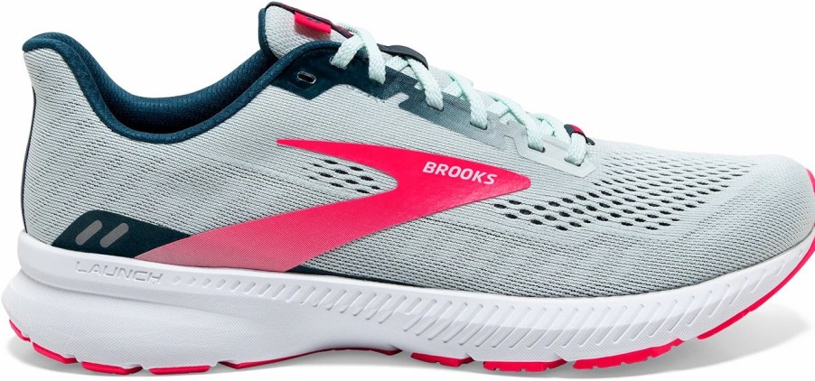 Footwear * | Brooks Women'S Launch 8 (110 Ice Flow/Navy/Pink)