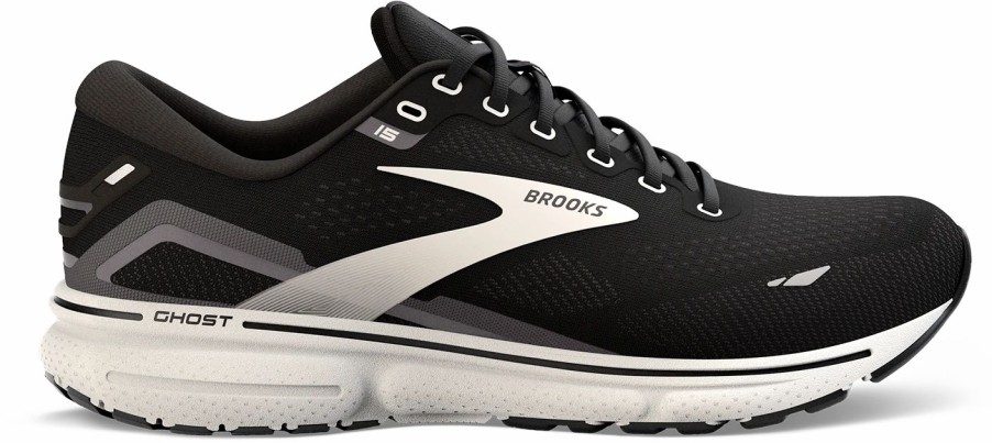 Footwear * | Brooks Women'S Ghost 15 Wide (012 Black/Blackened Pearl/White)