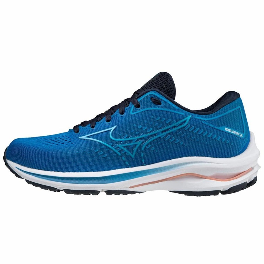 Footwear * | Mizuno Women'S Wave Rider 25 (5Rvd Imperial Blue-Vivid Blue)