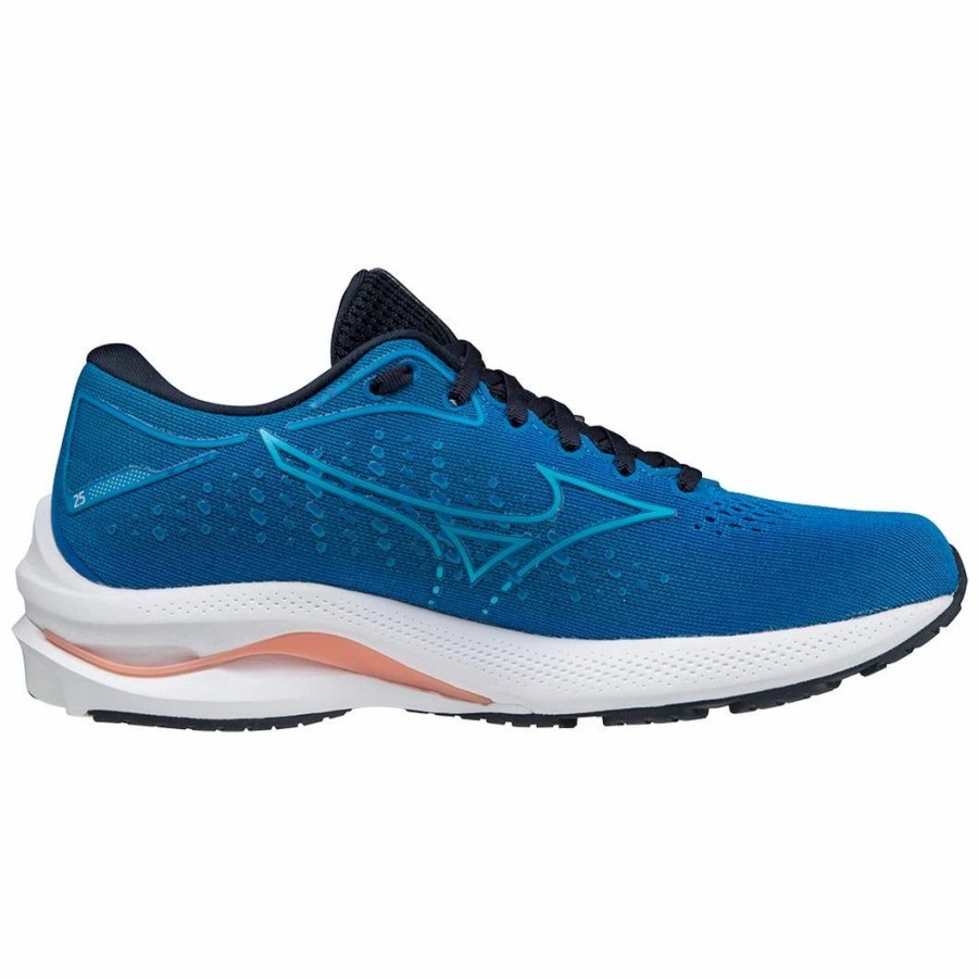 Footwear * | Mizuno Women'S Wave Rider 25 (5Rvd Imperial Blue-Vivid Blue)