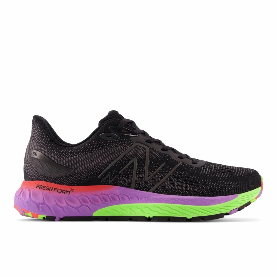 Footwear * | New Balance Men'S Fresh Foam X 880 V12 (T Black/Pixel Green/Electric Purple)