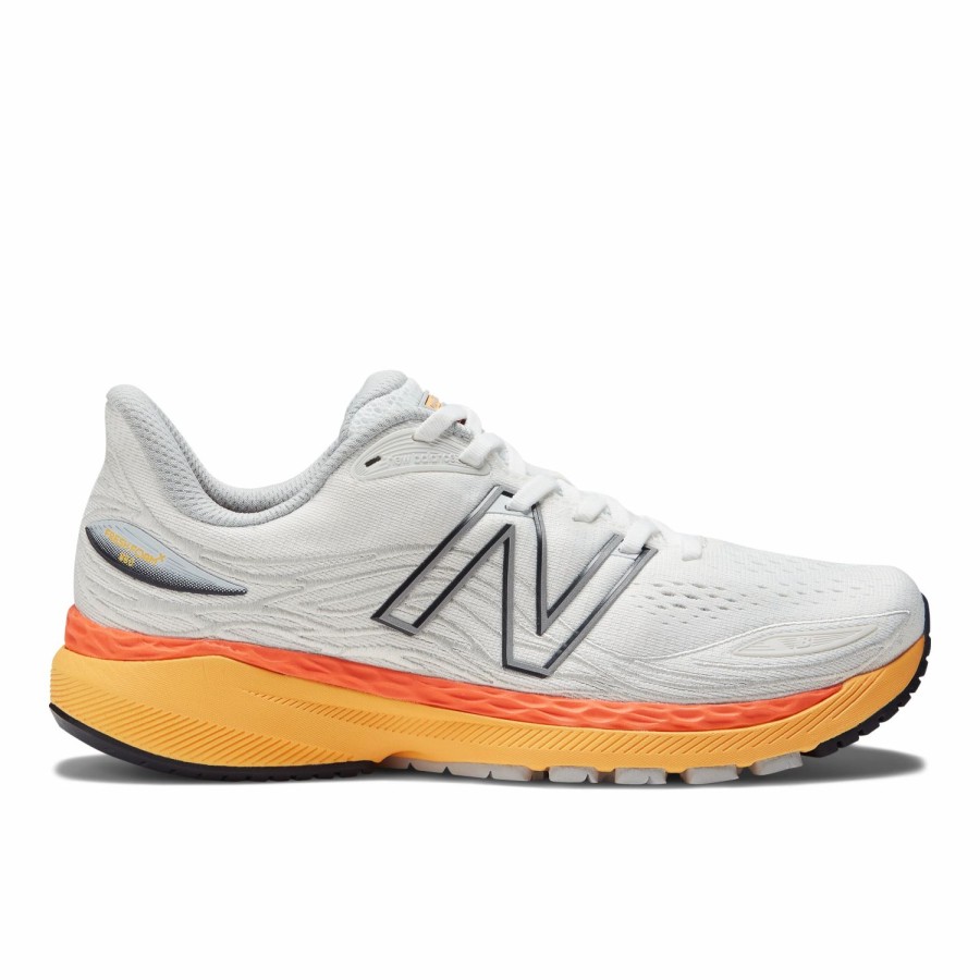 Footwear * | New Balance Men'S 860 V12 (A White/Vibrant Apricot/Vibrant Orange)