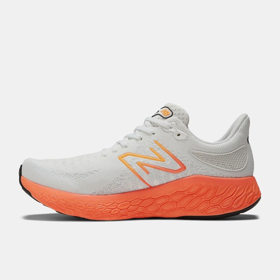 Footwear * | New Balance Men'S Fresh Foam X 1080V12 (O White/Neon Dragonfly/Hot Marigold)