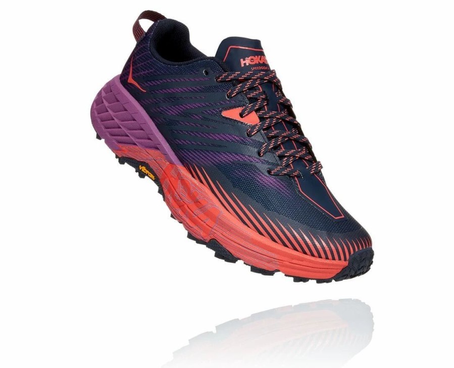 Footwear * | Hoka Women'S Speedgoat 4 (Oshc Outer Space/Hot Coral)