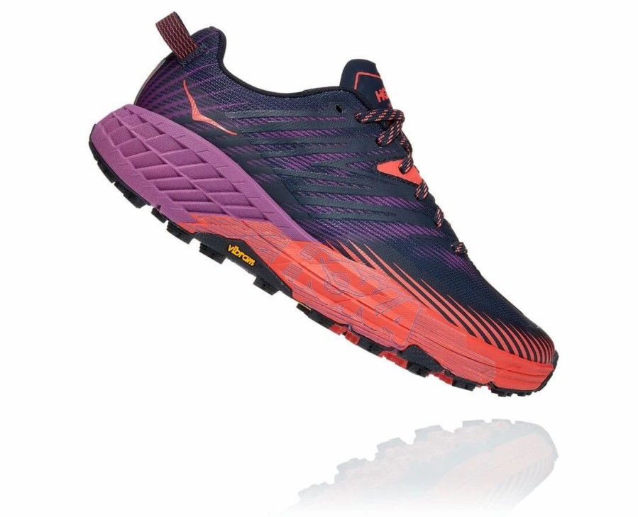 Footwear * | Hoka Women'S Speedgoat 4 (Oshc Outer Space/Hot Coral)