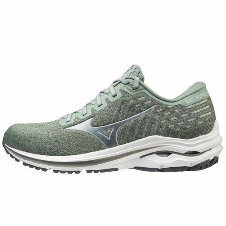 Footwear * | Mizuno Men'S Wave Inspire 17 Waveknit (4670 Green Bay/Micro Chip)