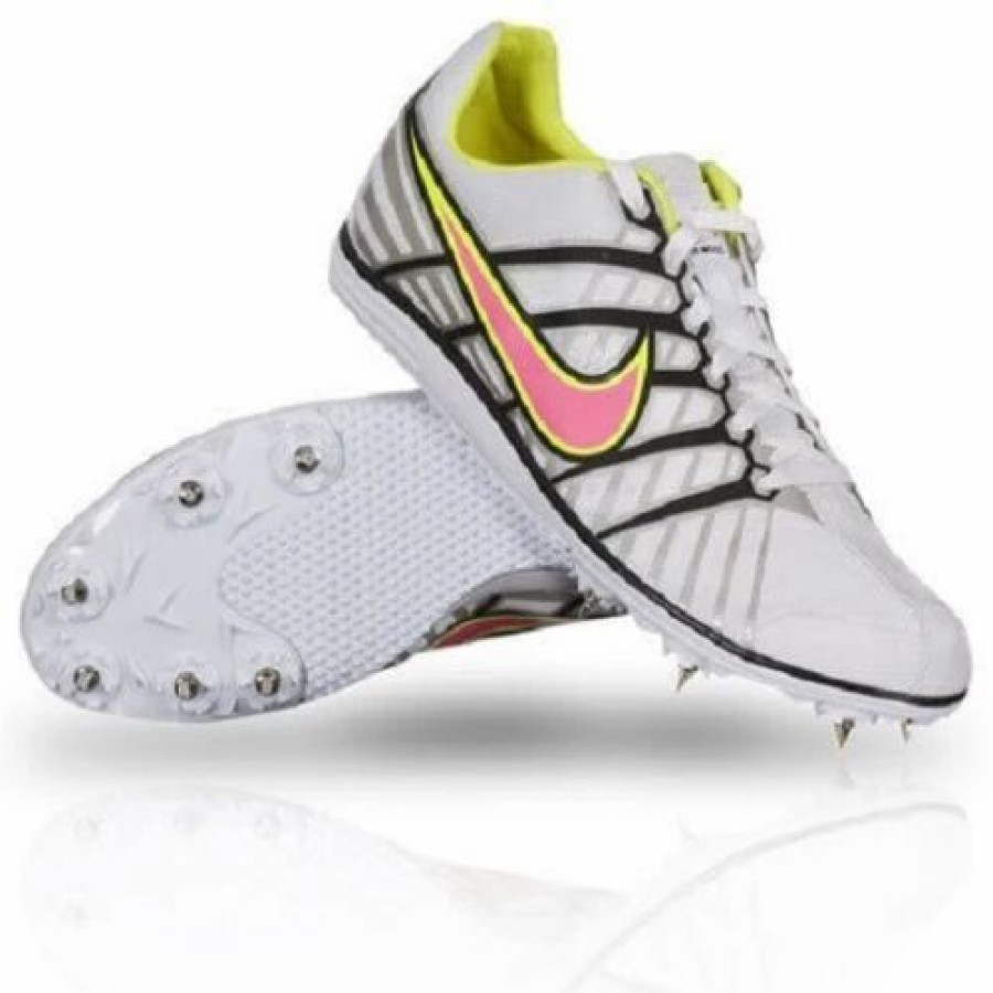 Footwear * | Nike Women'S Zoom Rival D 6 (160 White/Pink Flash/Black/Metallic Silver)