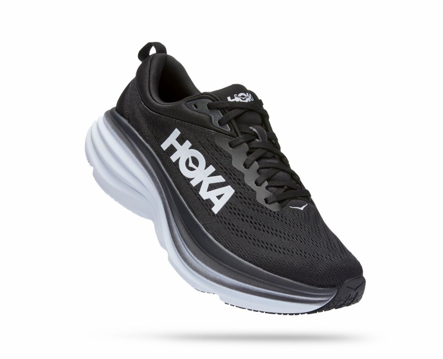 Footwear * | Hoka Men'S Bondi 8 Wide (Bwht Black/White)