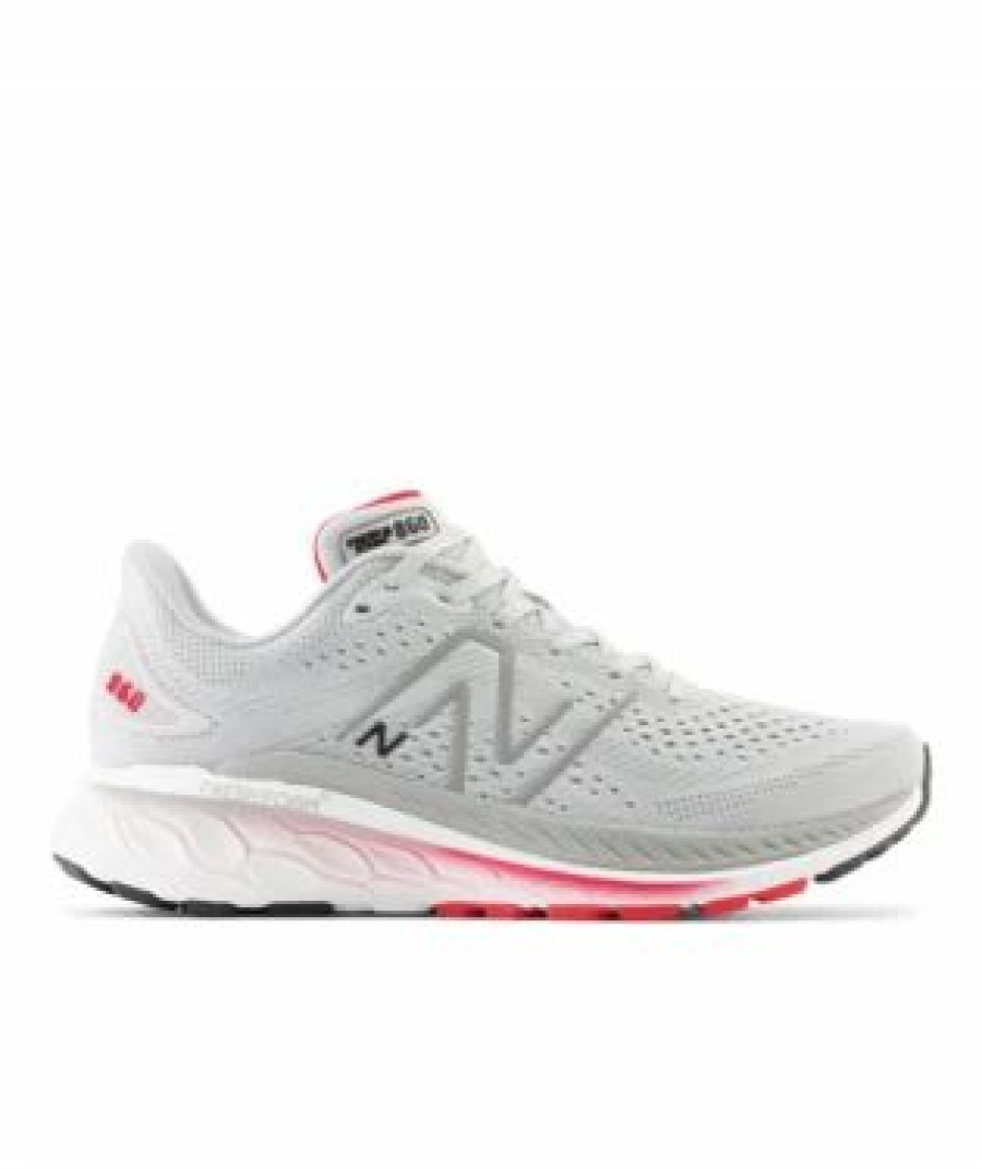 Footwear * | New Balance Men'S Fresh Foam X 860 V13 Wide (S Light Aluminum/True Red)