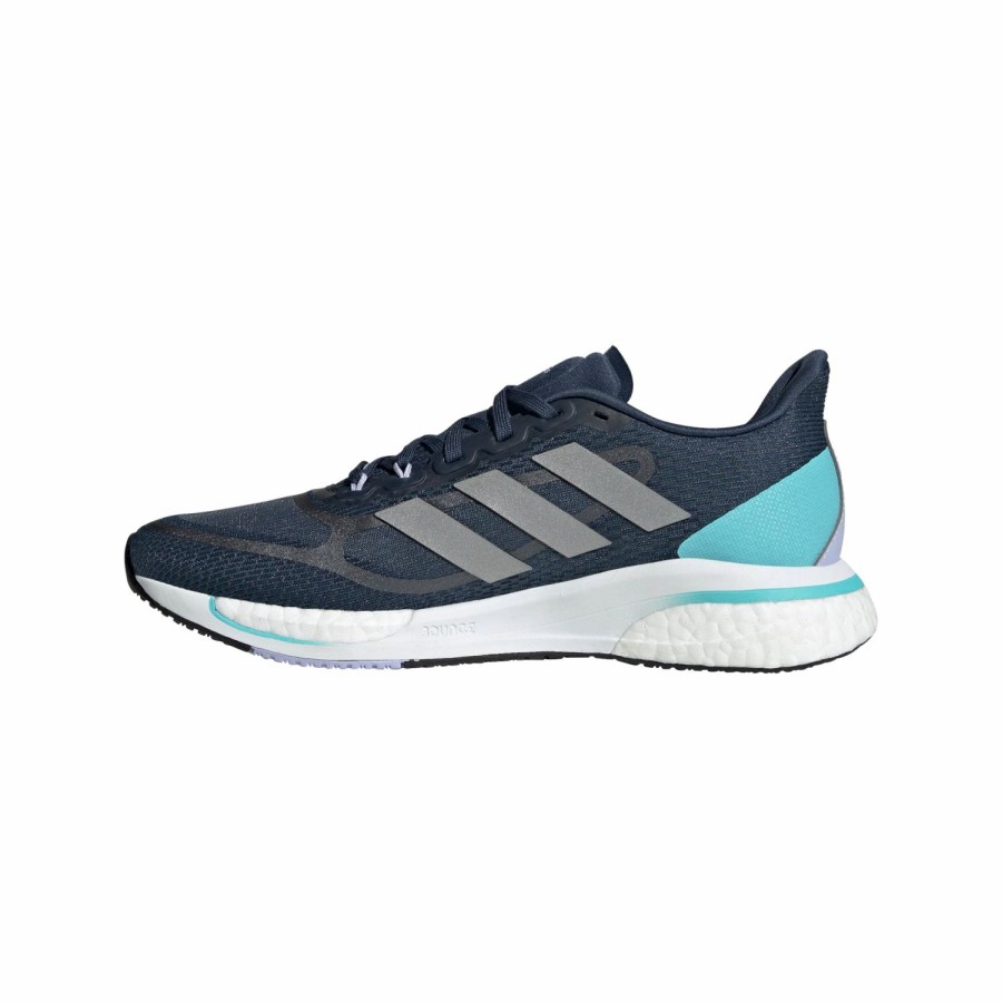 Footwear * | Adidas Women'S Supernova + (Crew Navy / Silver Metallic / Pulse Aqua)