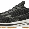 Footwear * | Mizuno Men'S Wave Rider 24 Waveknit (9098 Black/Dark Shadow)